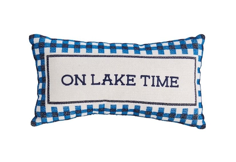 Mudpie On Lake Time Mini Needlepoint Pillow