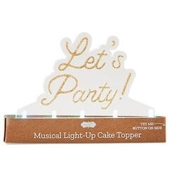 Mudpie Lets Party Musical Led Cake Topper