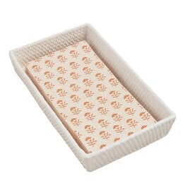 Mudpie Woven Stoneware Guest Towel & Caddy Set