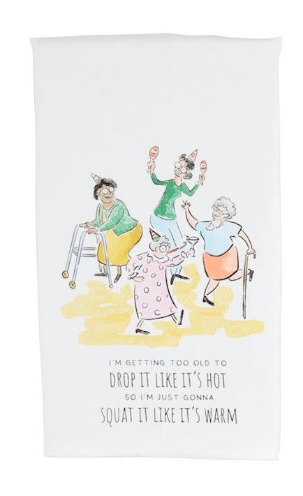 Mudpie Drop It Funny Birthday Towel