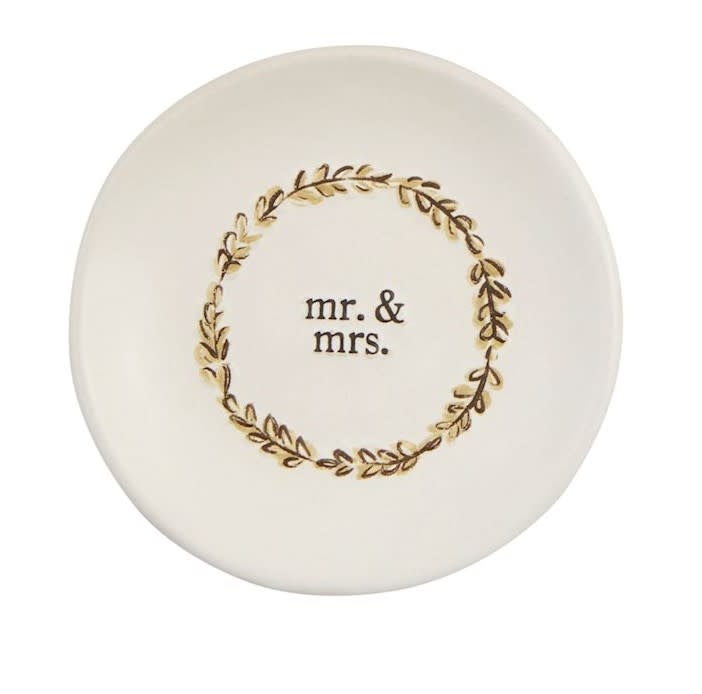 Mudpie Mr Mrs Wedding Ring Dish