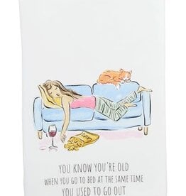 Mudpie Go Out Funny Birthday Towel