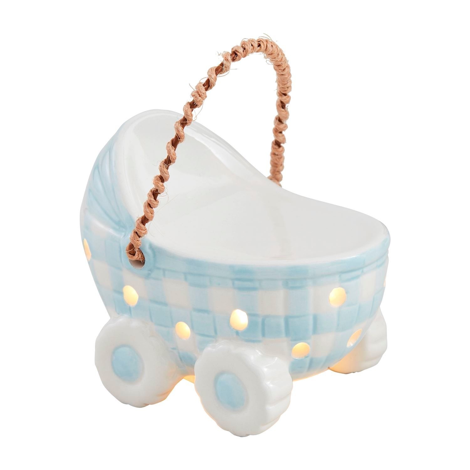 Mudpie Blue Light-Up Baby Carriage Sitter