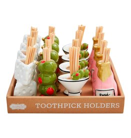 Mudpie Wine & Cheese Toothpick Caddy Sets