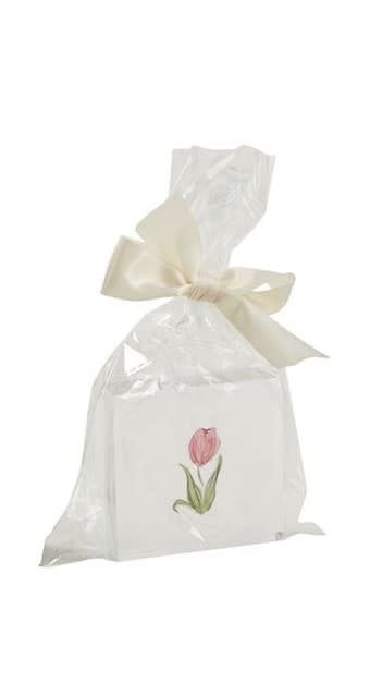 Mudpie Pink Tulip Spring Acrylic Art Block