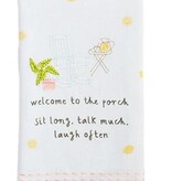 Mudpie Welcome Porch Drinking Towel