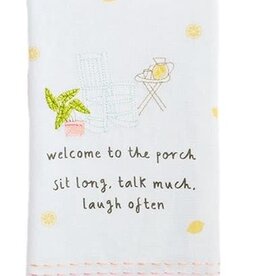 Mudpie Welcome Porch Drinking Towel