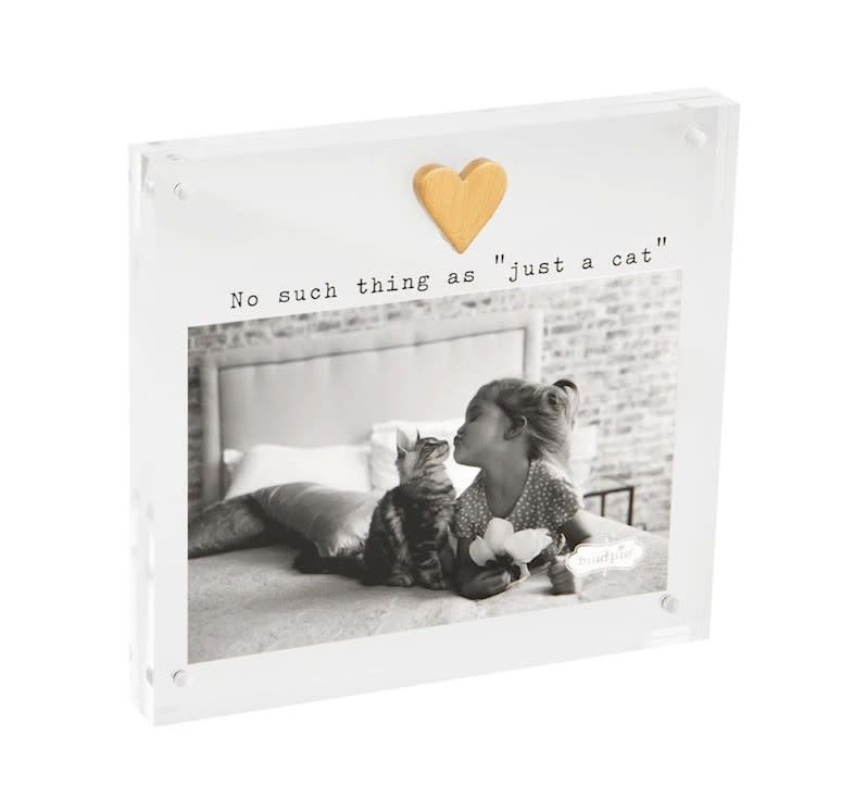 Mudpie Heart Cat Acrylic Frame