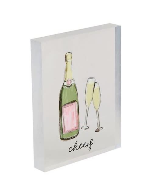 Mudpie Cheers Acrylic Wedding Plaque