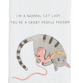 Mudpie Normal Cat Person Ric-Rac Towel