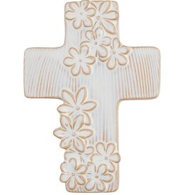 Mudpie Large Ceramic Flower Cross