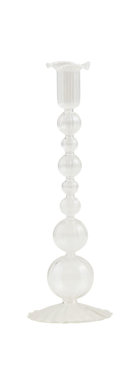 Mudpie Clear Ball Glass Taper Holder