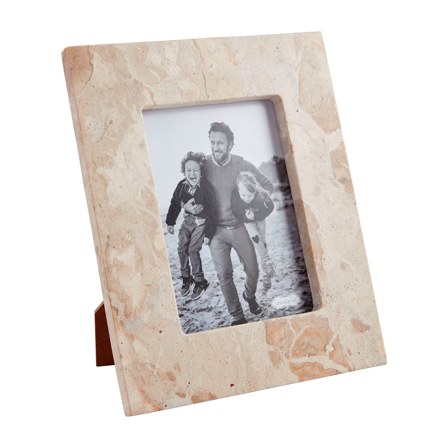 Mudpie Large Tan Marble Frame