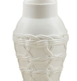 Mudpie Sleeve Woven Stoneware Bud Vase