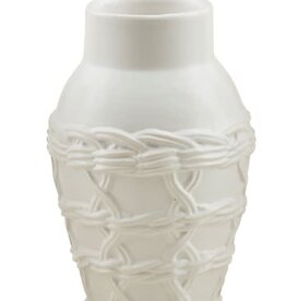 Mudpie Sleeve Woven Stoneware Bud Vase