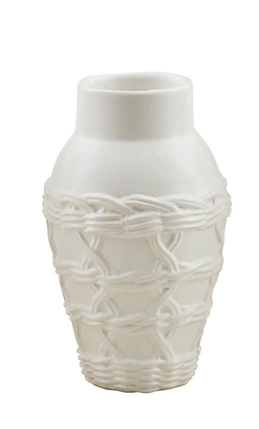 Mudpie Sleeve Woven Stoneware Bud Vase