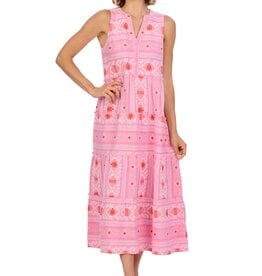 Mudpie Burke Jacquard Midi Dress Pk-M