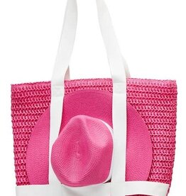 Mudpie Pink Hat Tote Set