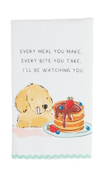 Mudpie Pancake Towel Dog Ric-Rac Towel
