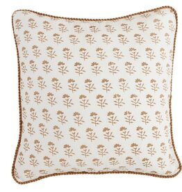 Mudpie Square Neutral Block Print Pillow