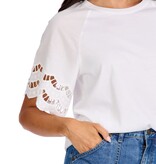 Mudpie Levy Eyelet Tshirt Wh-S