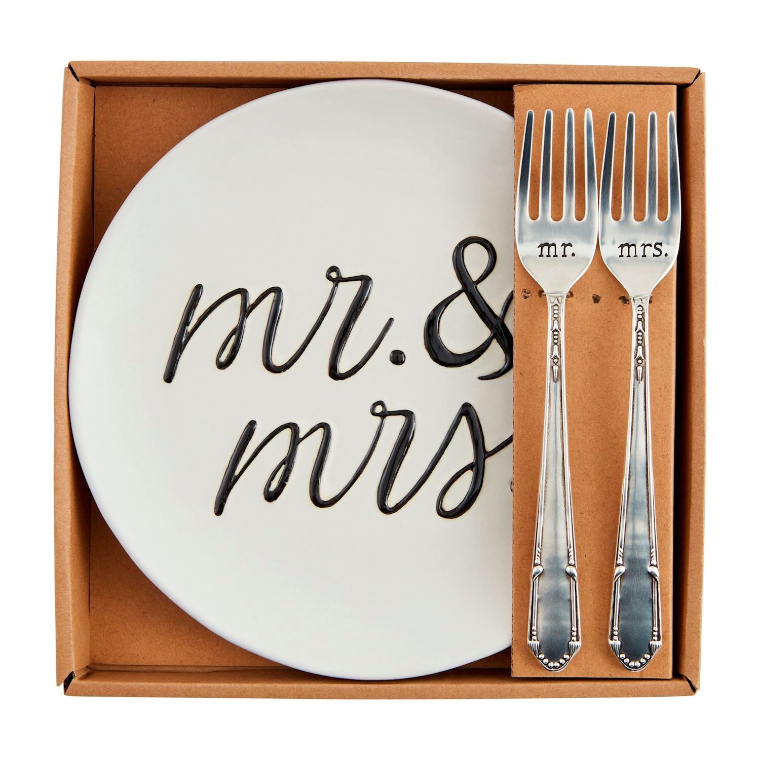 Mudpie Mr. & Mrs. Cake Plate Set