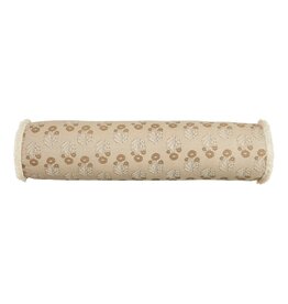 Mudpie Taupe Block Print Bolster