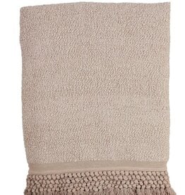Mudpie Taupe Tassel Throw Blanket