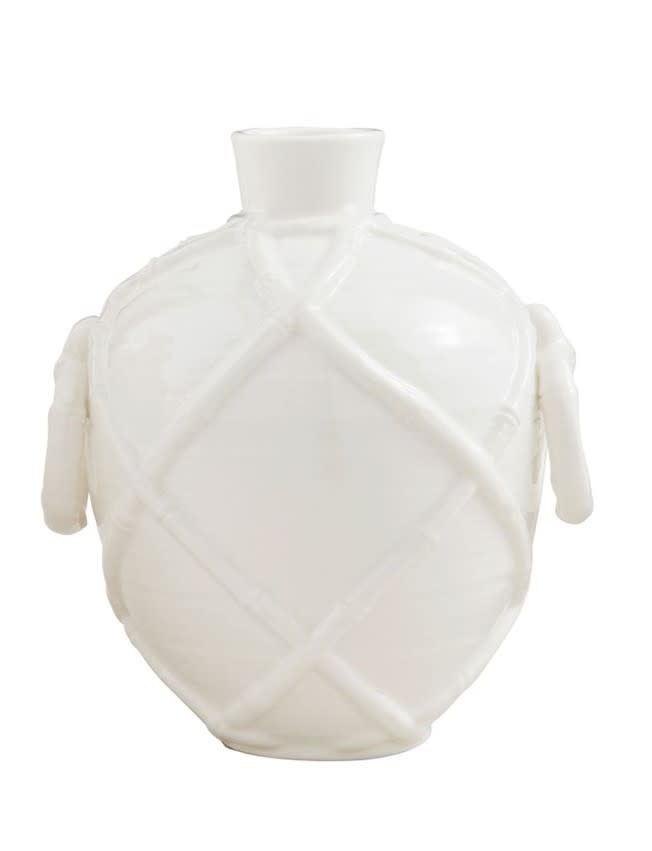 Mudpie Small White Bamboo Vase