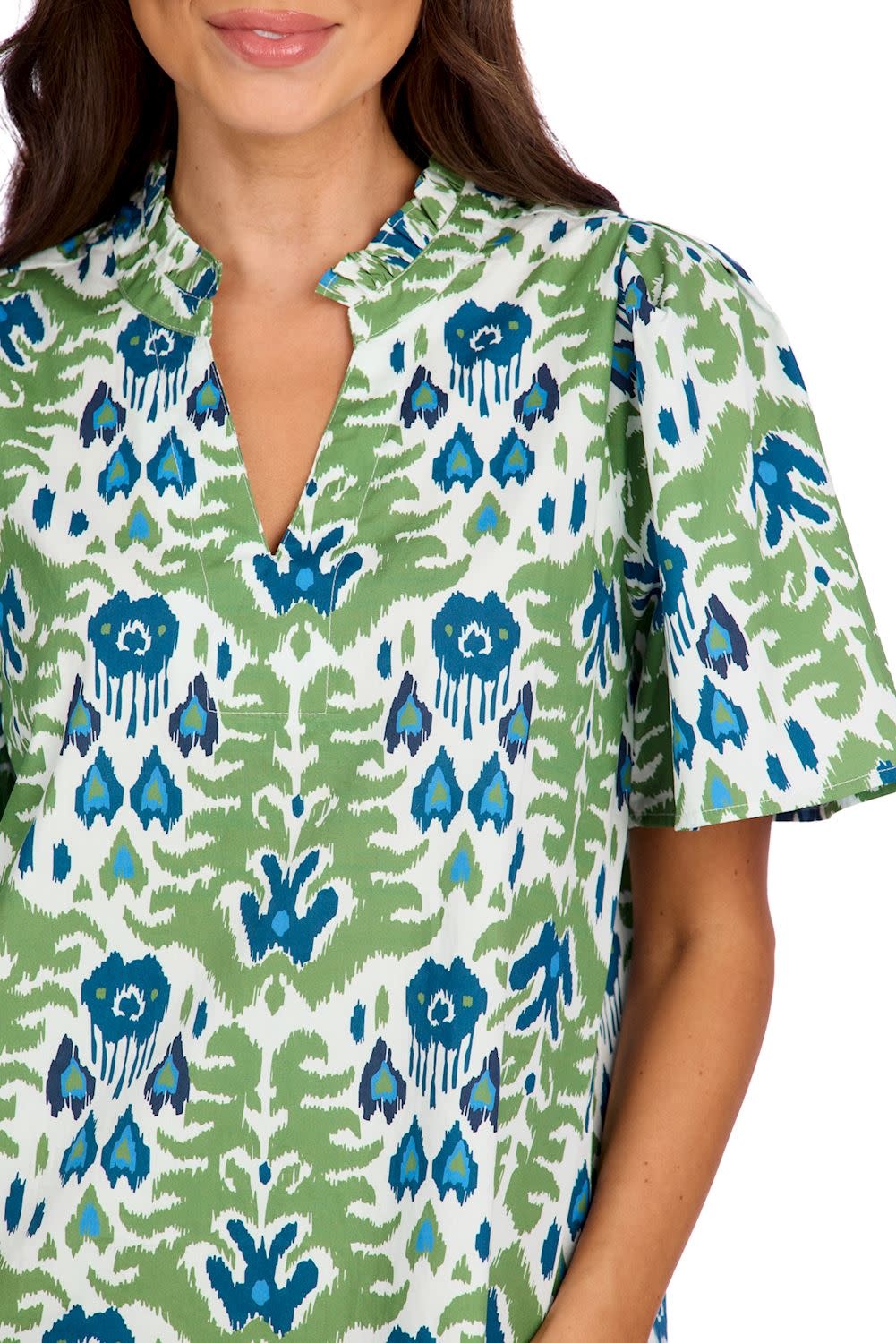 Mudpie Chase Flounce Sleeve Top Gr-S