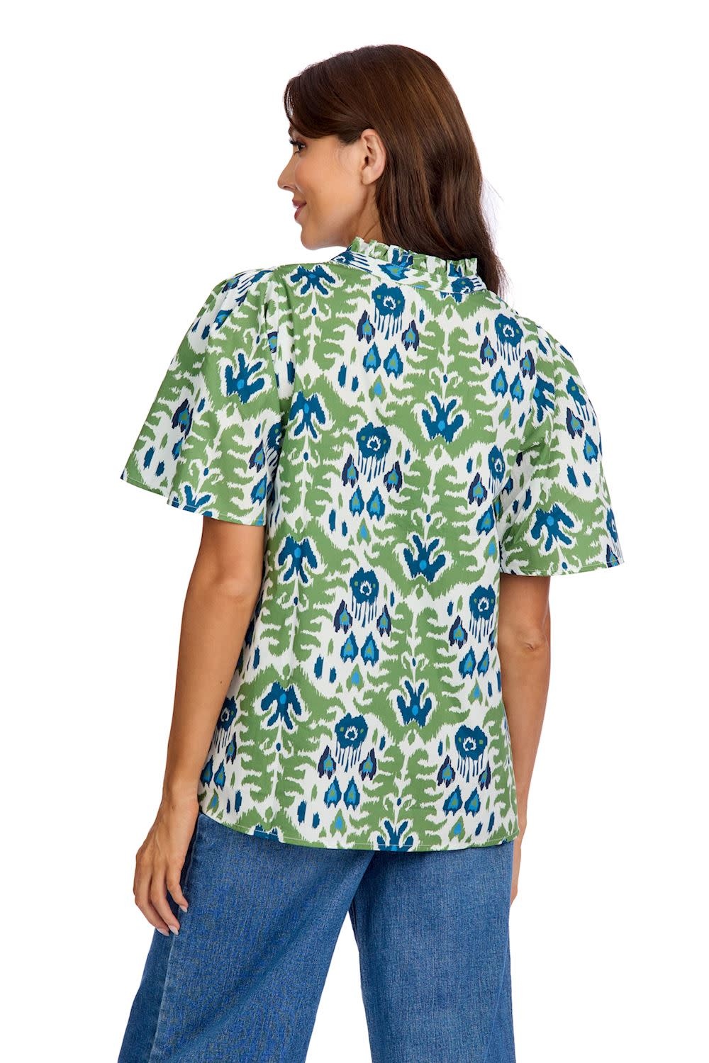 Mudpie Chase Flounce Sleeve Top Gr-S