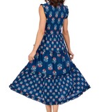 Mudpie Ward Smocked Midi Dress Nv-M