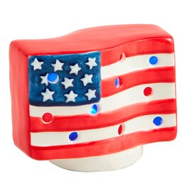 Mudpie American Flag Light-Up Sitter