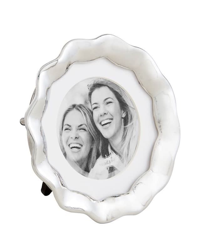 Mudpie Round Mini Wavy Metal Frame