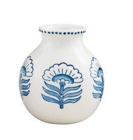 Mudpie Cflwr Block Print Flower Vase