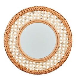 Mudpie Cane Woven Mirror