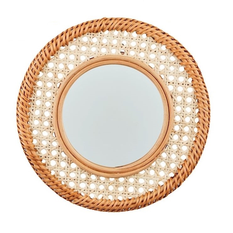 Mudpie Cane Woven Mirror