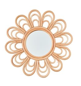 Mudpie Flower Woven Mirror