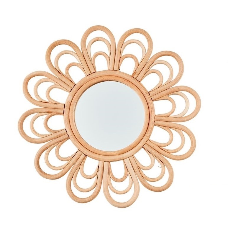 Mudpie Flower Woven Mirror