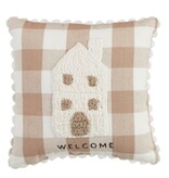 Mudpie House Happy Crochet Mini Pillow