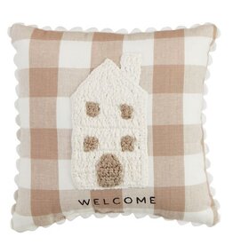 Mudpie House Happy Crochet Mini Pillow