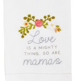 Mudpie Love Is A Mighty Thing Embroidery Towel