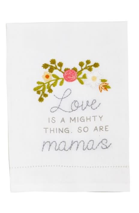 Mudpie Love Is A Mighty Thing Embroidery Towel