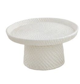 Mudpie Large Woven Stoneware Pedestal Server