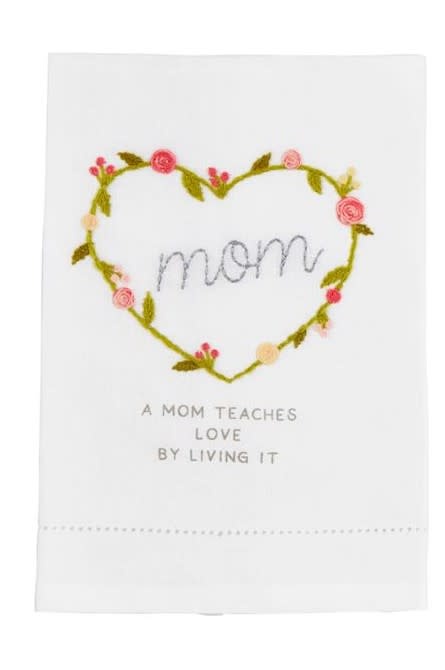 Mudpie Mom Teaches Embroidery Towel