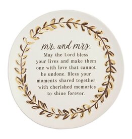 Mudpie Mr. & Mrs. Blessing Plate