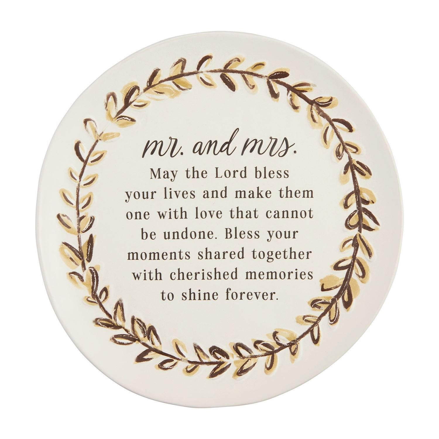 Mudpie Mr. & Mrs. Blessing Plate