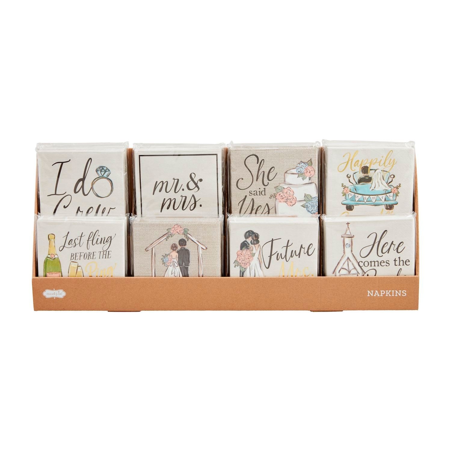 Mudpie Wedding Cocktail Napkin Sets (various)