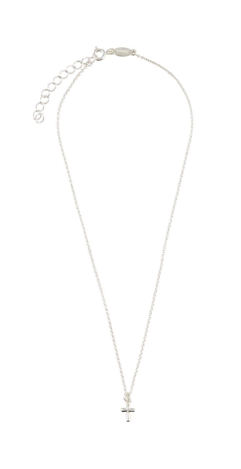 Mudpie Silver Cross Necklace