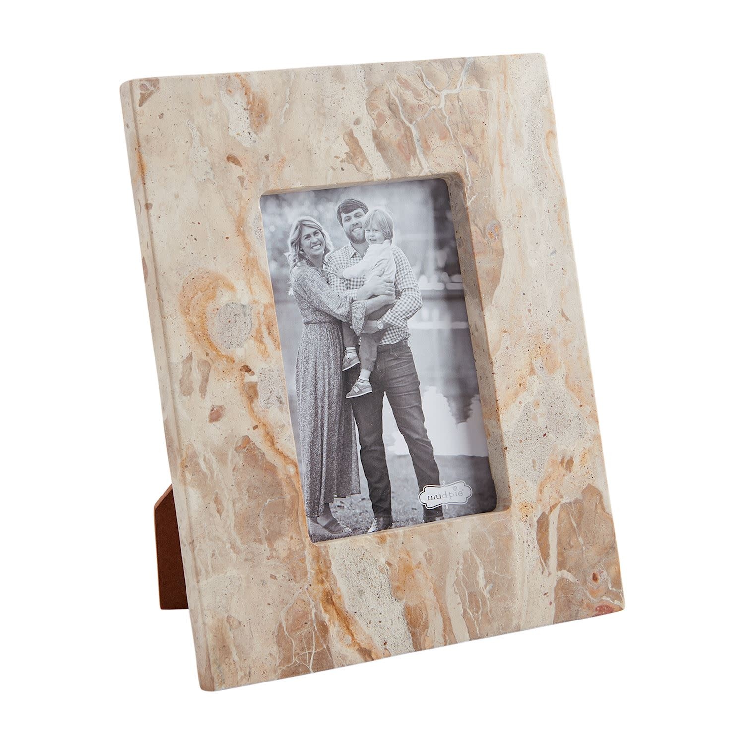 Mudpie Small Tan Marble Frame